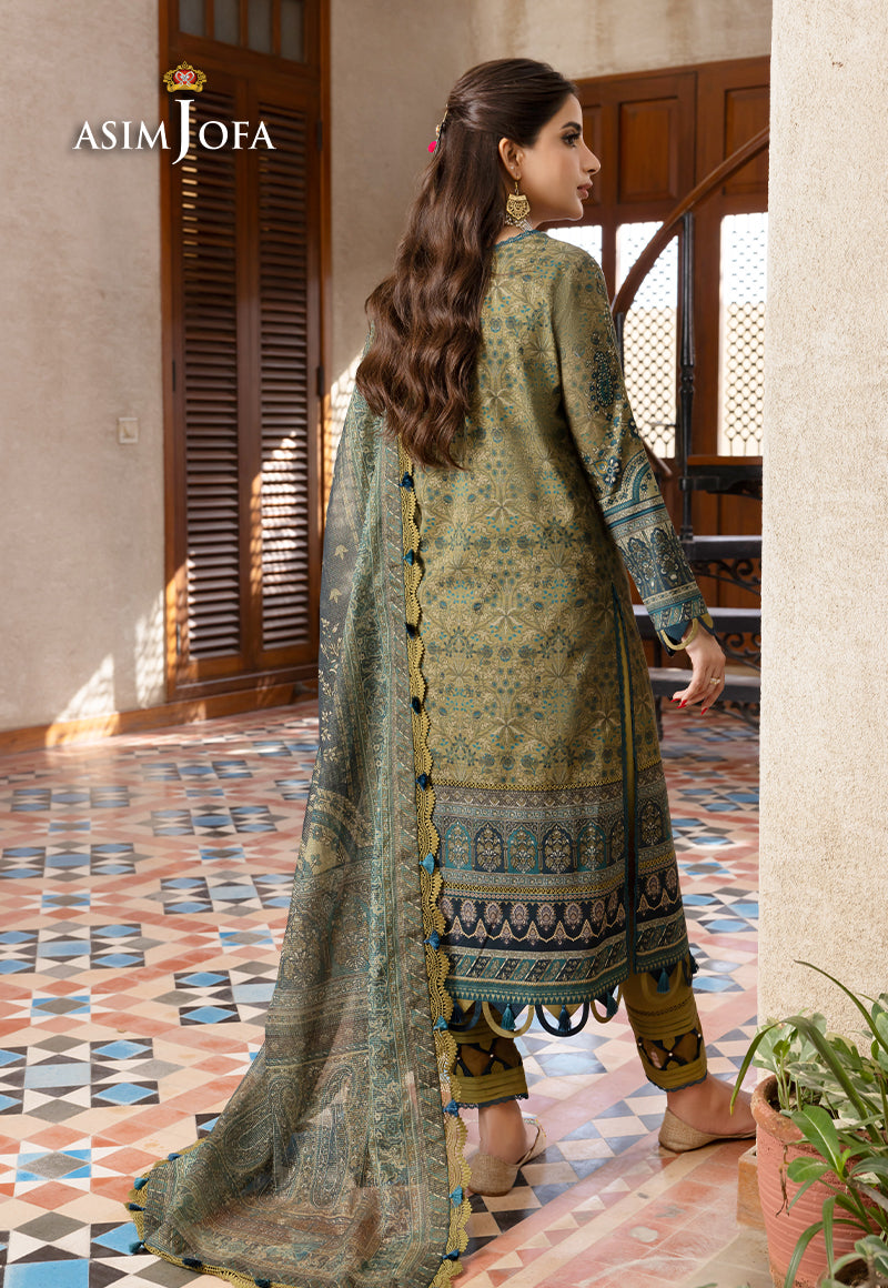AJRW-14 DESIGNERS STITCHED EMBROIDERED SLUB 3 PCS