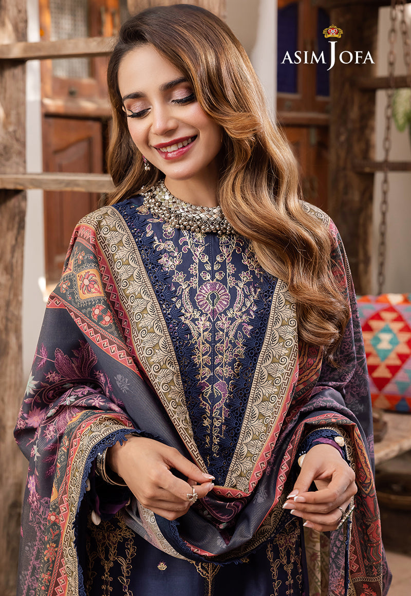 AJRW-31 DESIGNERS STITCHED EMBROIDERED PREMIUM WINTER COTTON 3 PCS