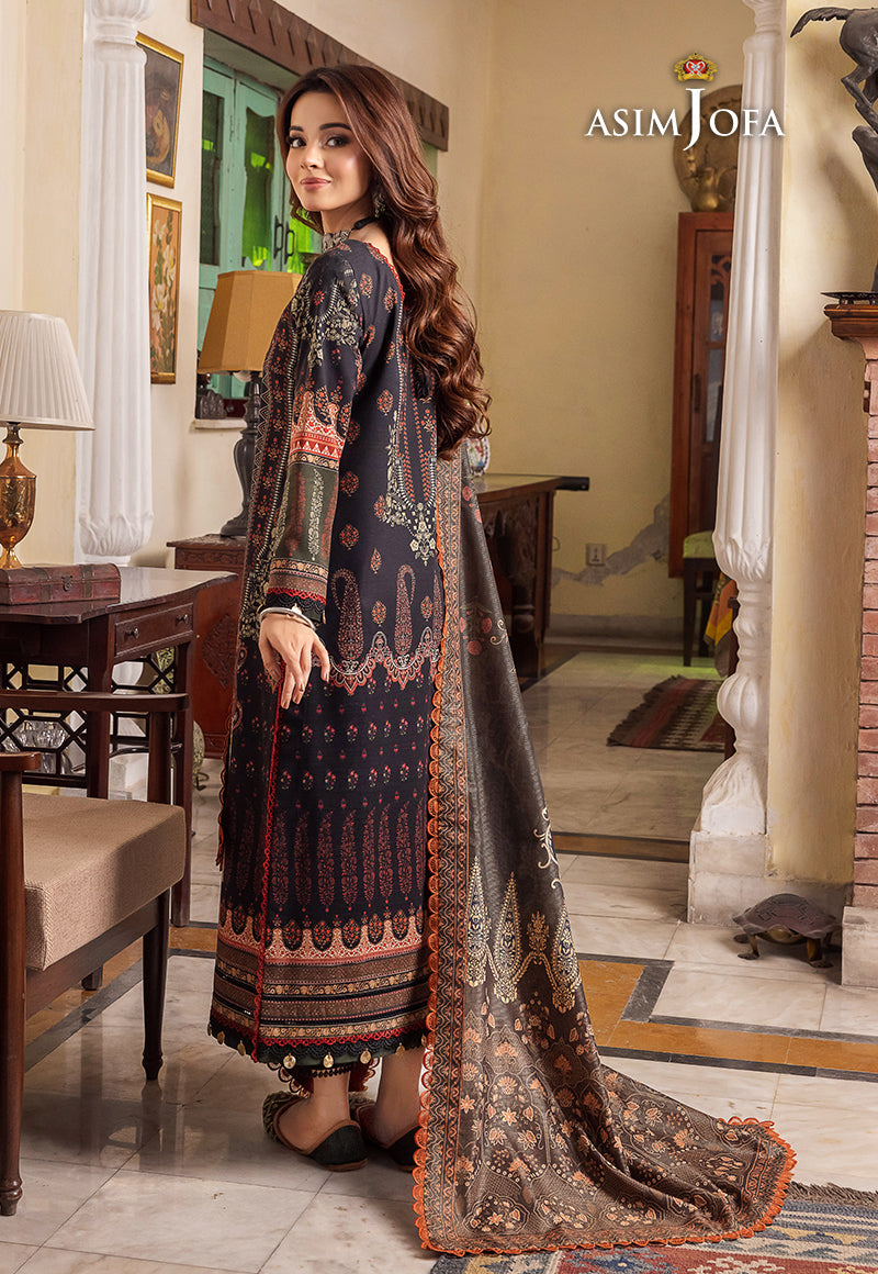AJRW-10 DESIGNERS STITCHED EMBROIDERED SLUB 3 PCS
