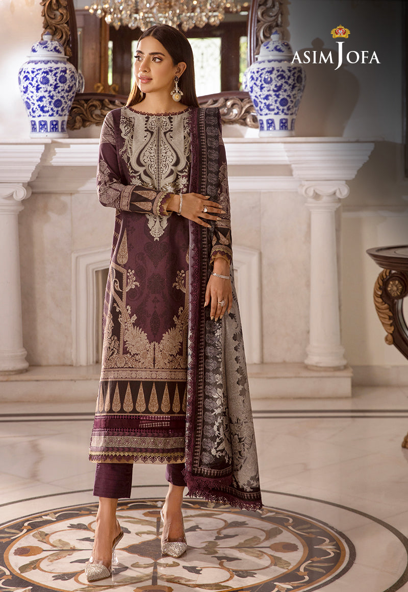 AJAS-21 DESIGNERS EMBROIDERED STITCHED 3 PCS
