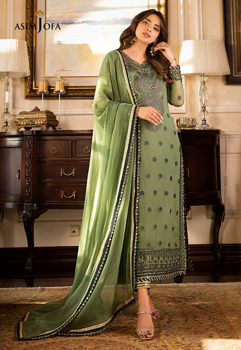 AJSM-23 EMBROIDERED CHIFFON 3 PCS AJSM-23 EMBROIDERED CHIFFON 3 PCS