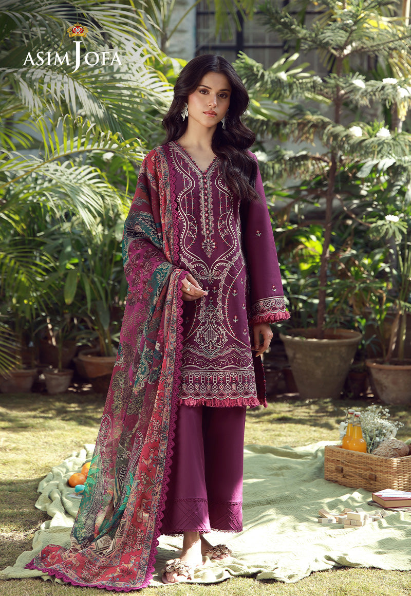 AJMUB-02 Embroidered Cambric Stitched 3 Pcs