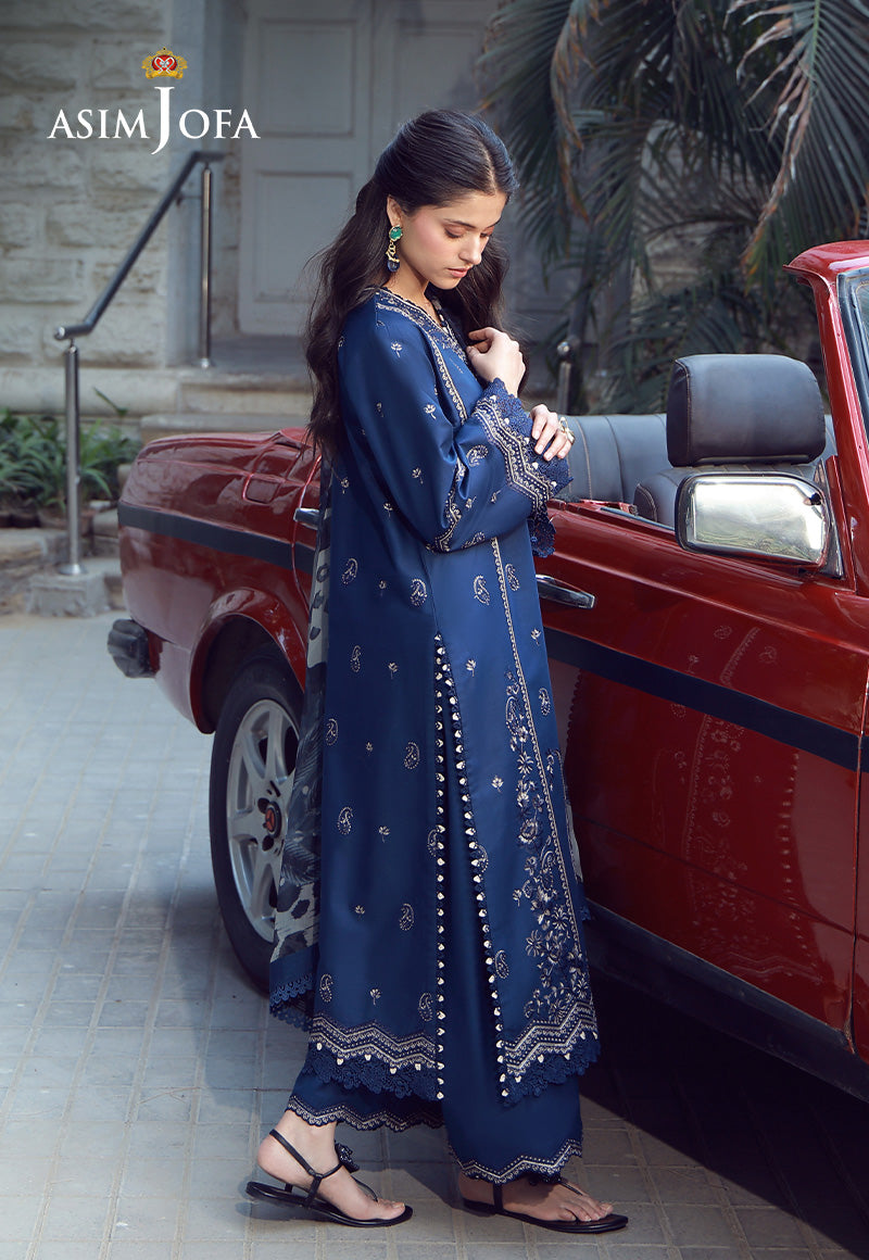 AJMUB-06 Embroidered Cambric Stitched 3 Pcs