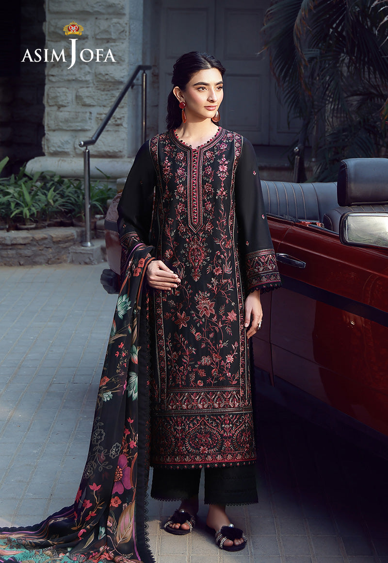 AJMUB-09 Embroidered Cambric Stitched 3 Pcs