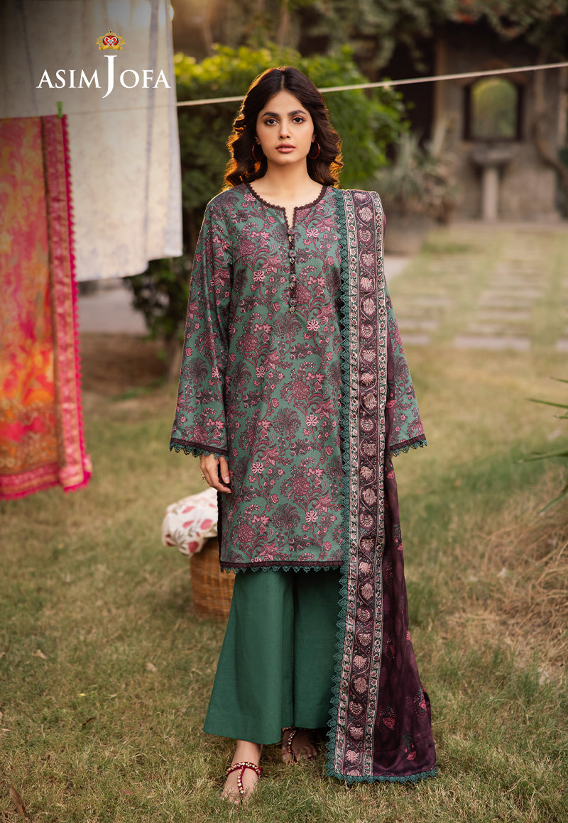 AJUBJD-32 PRINTED LAWN STITCHED 2 PCS
