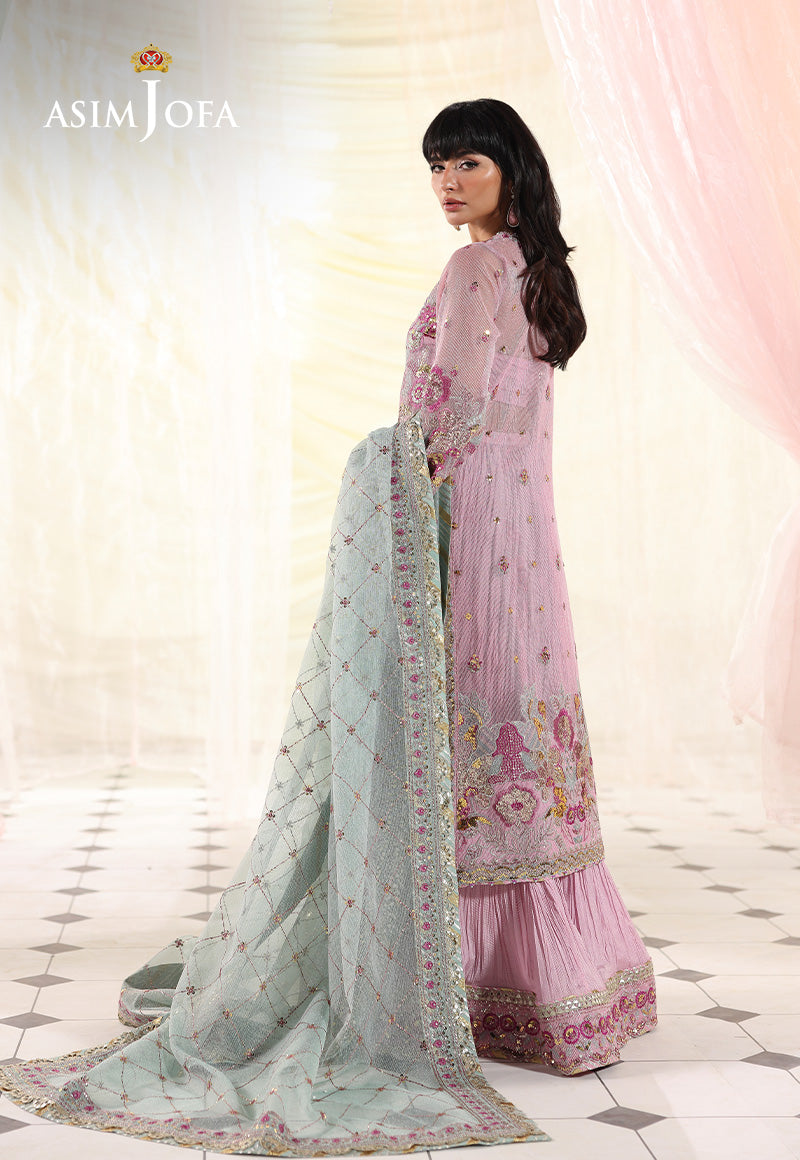 AJUEV-11 EMBROIDERED AYUDIA ZARI NET UNSTITCHED 3 PCS