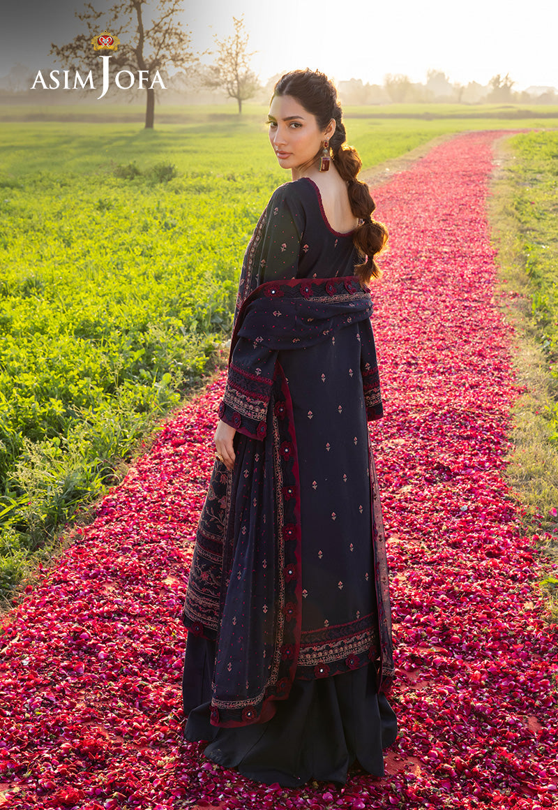 AJELLD-01 EMBROIDERED LAWN Stitched 2 PCS