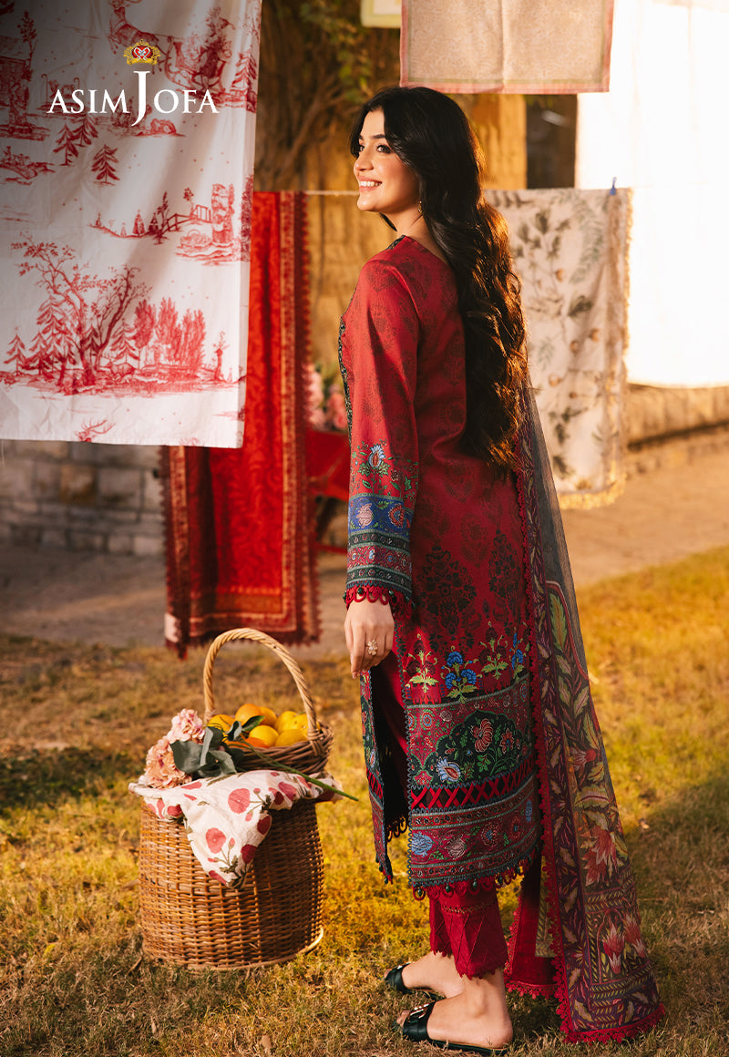 AJUBJD-06 Printed EMBROIDERED LAWN Stitched 3 PC