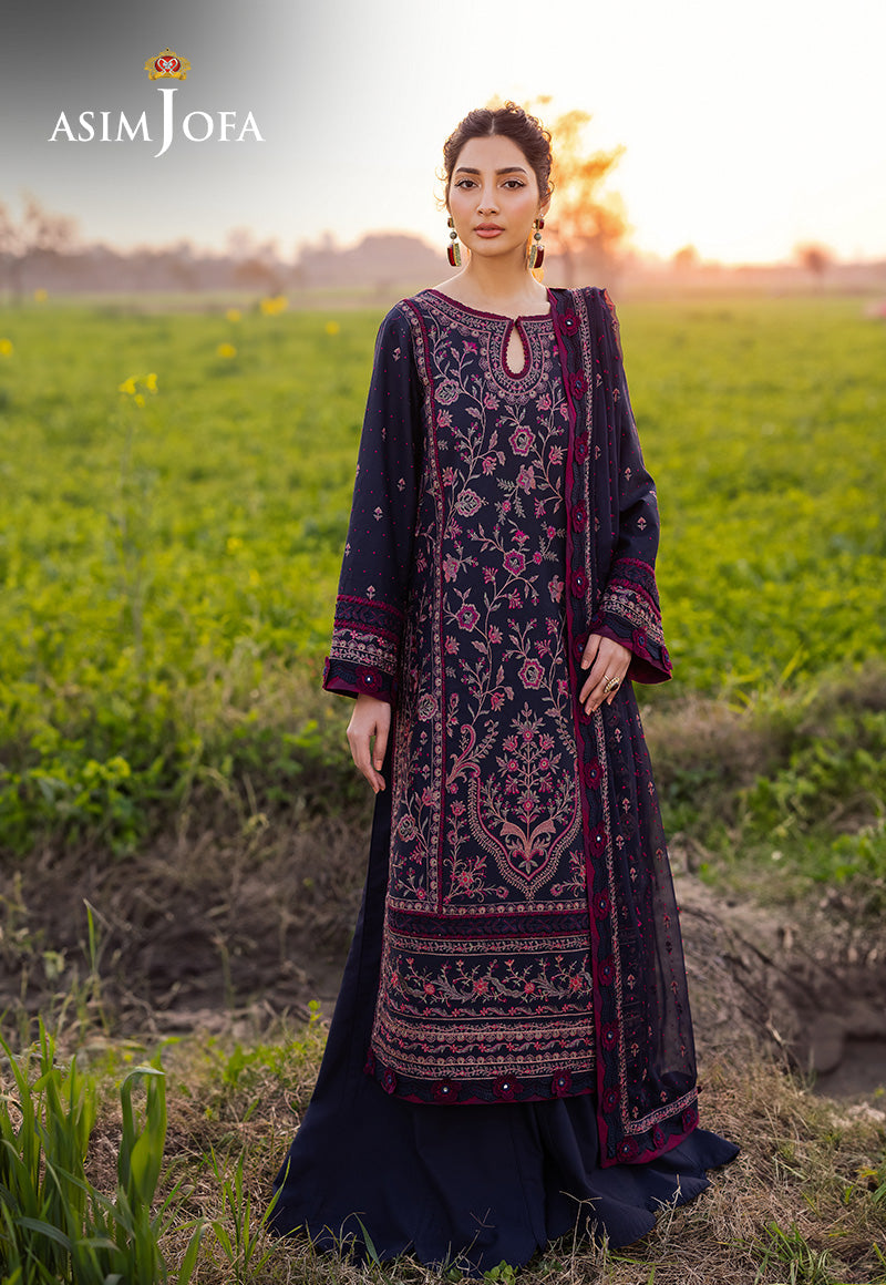 AJELLD-01 EMBROIDERED LAWN Stitched 2 PCS