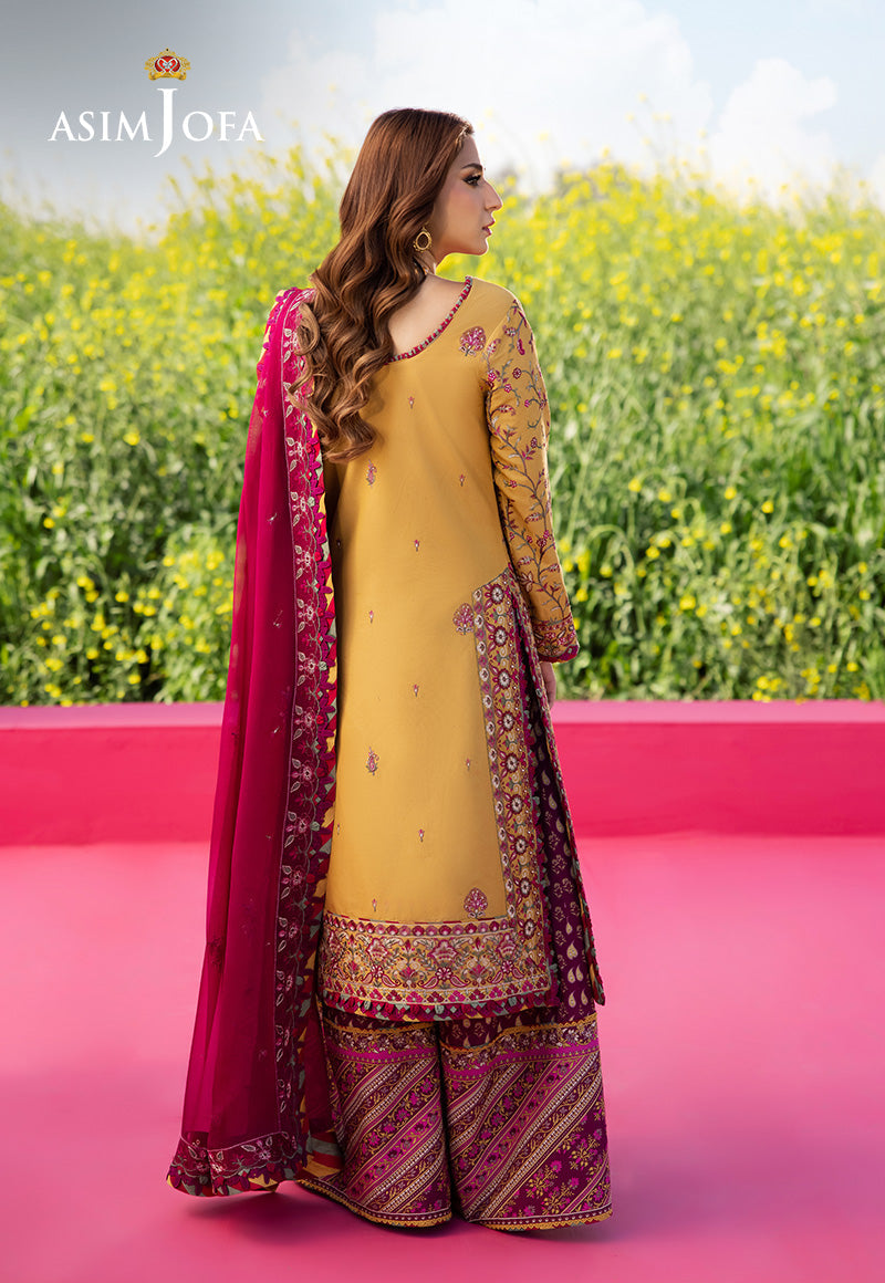 AJELLD-07 EMBROIDERED LAWN Stitched 3 PCS