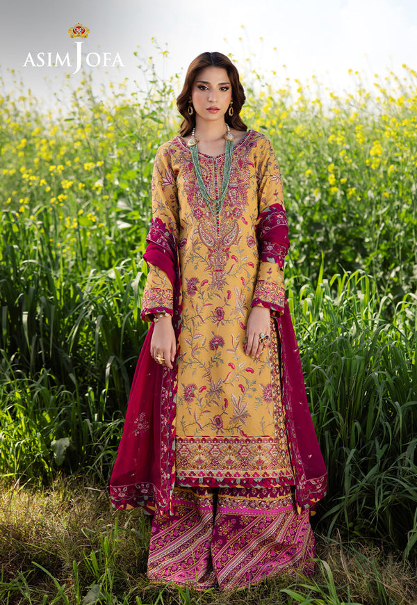 AJELLD-07 EMBROIDERED LAWN Stitched 3 PCS