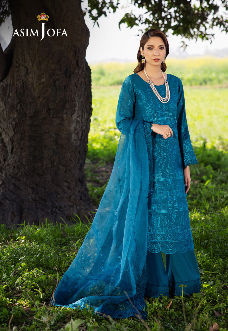 AJELL-17 EMBROIDERED LAWN 3 PCS