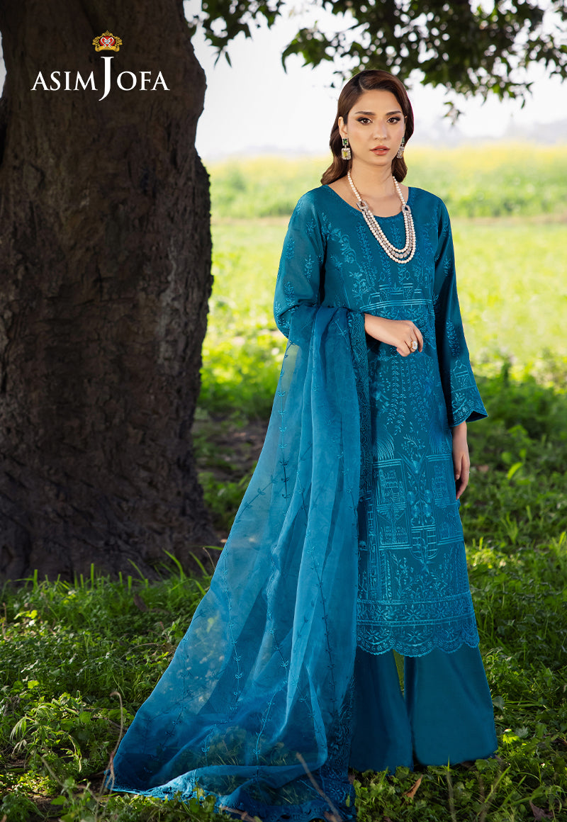 AJELLB-17 EMBROIDERED LAWN STITCHED 3 PCS