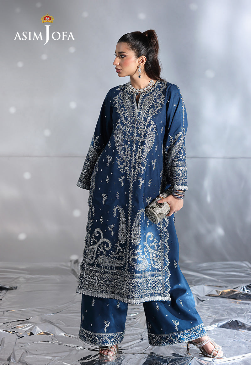 AJUEV-06 EMBROIDERED SILK UNSTITCHED 2 PCS