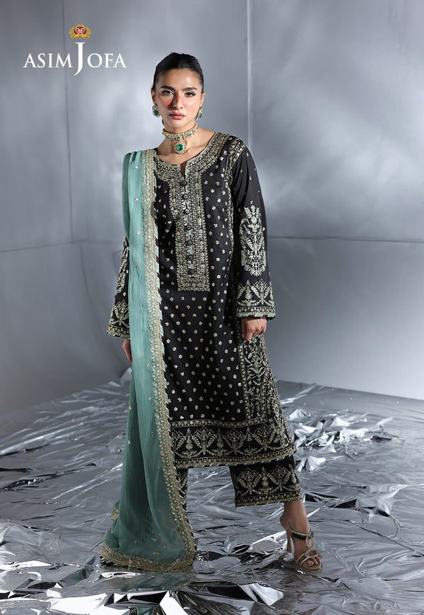 AJUEVD-13 EMBROIDERED SILK STITCHED STITCHED 3 PCS