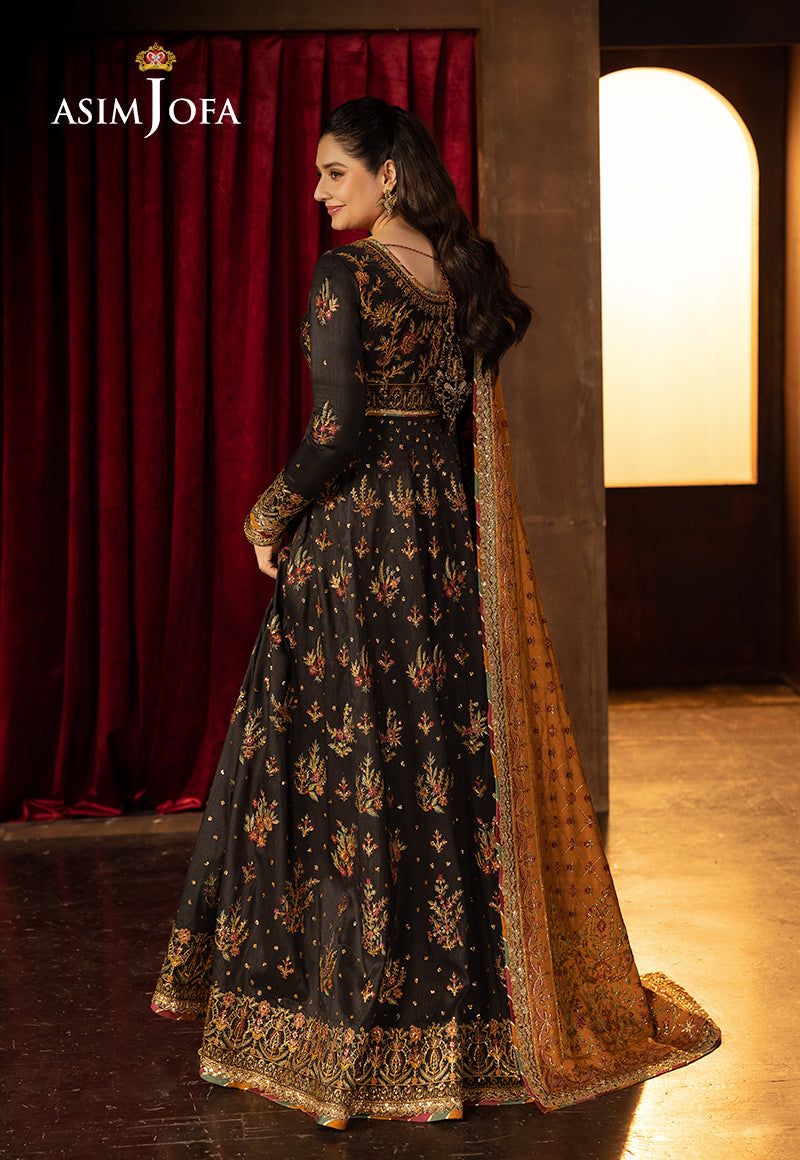 AJLFF-19 Embroidered Silk 3 Pcs