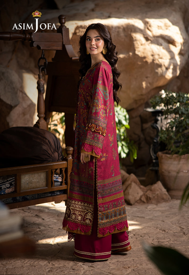 AJUW-18 EMBROIDERED VISCOSE 3 Pcs