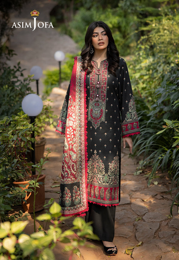 AJUWD-40 PRINTED KHADDAR 3 Pcs