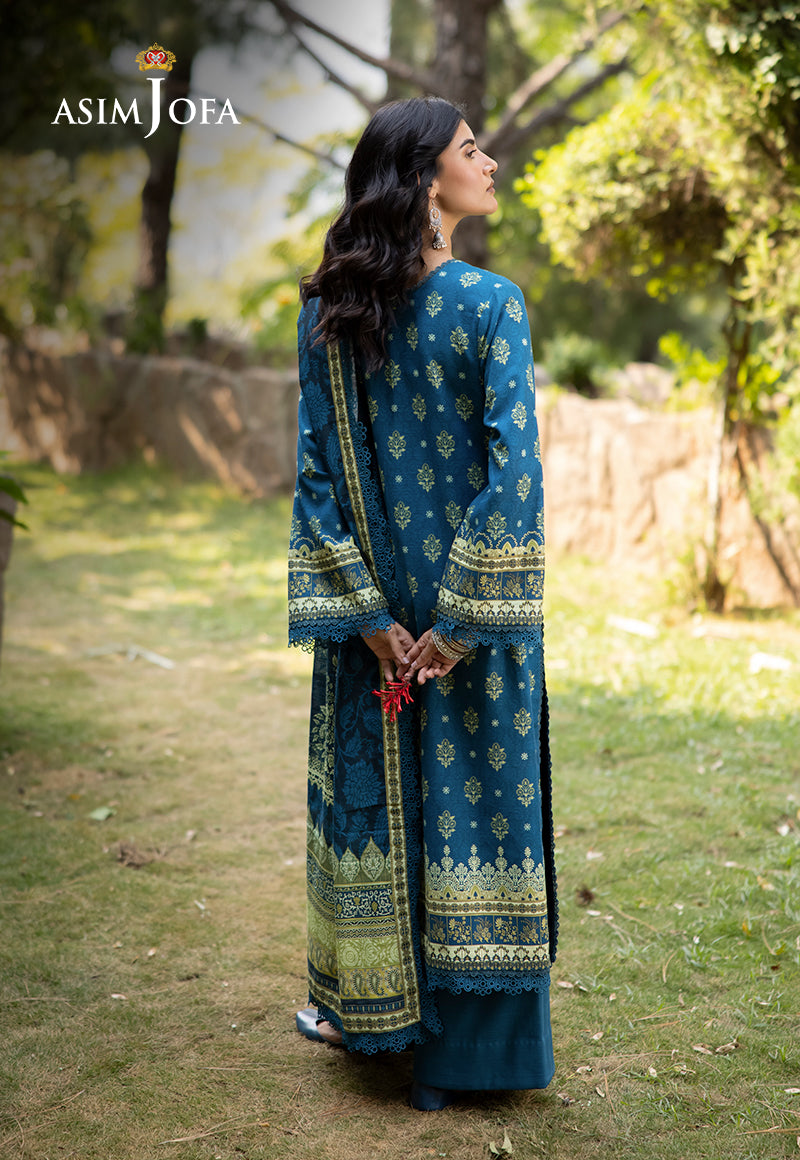 AJUW-50 PRINTED KHADDAR 3 Pcs