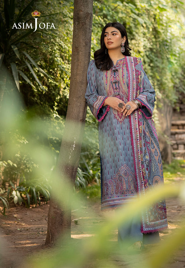 AJUWD-45 PRINTED KHADDAR 3 Pcs