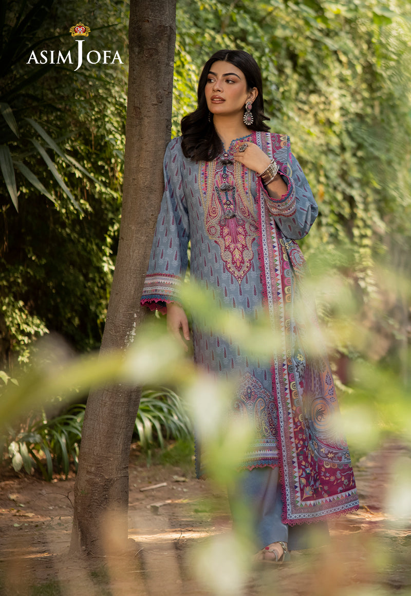 AJUW-45 PRINTED KHADDAR 3 Pcs