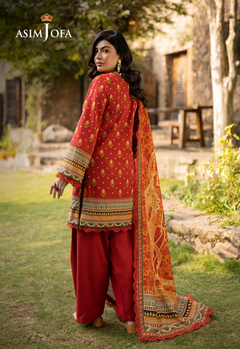 AJUW-47 PRINTED KHADDAR 3 Pcs