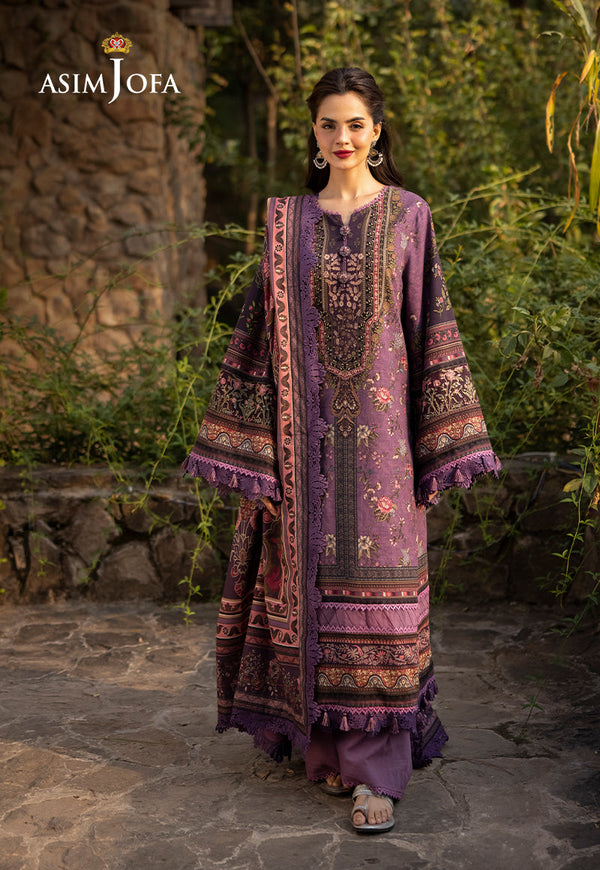 AJUWD-05 EMBROIDERED KHADDAR 3 Pcs