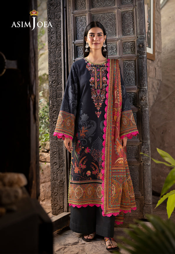 AJUW-60 PRINTED KHADDAR 3 Pcs