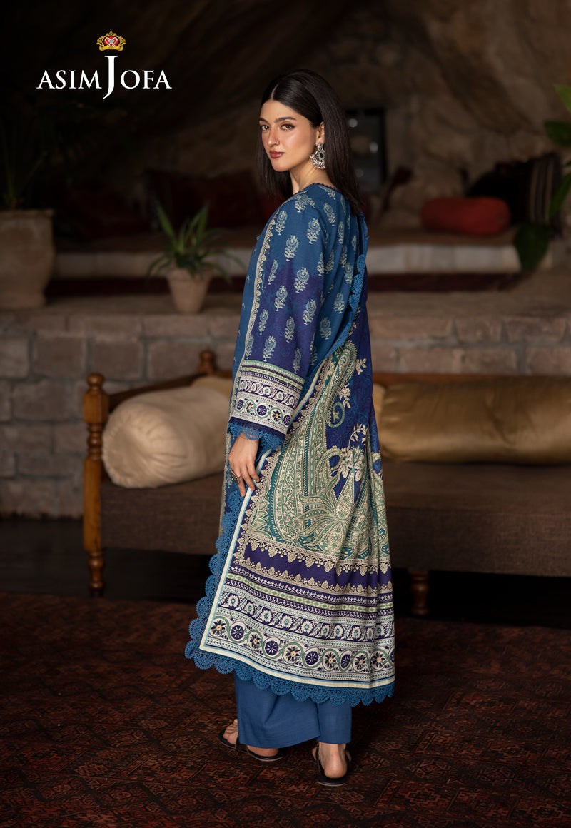 AJUW-46 PRINTED KHADDAR 3 Pcs