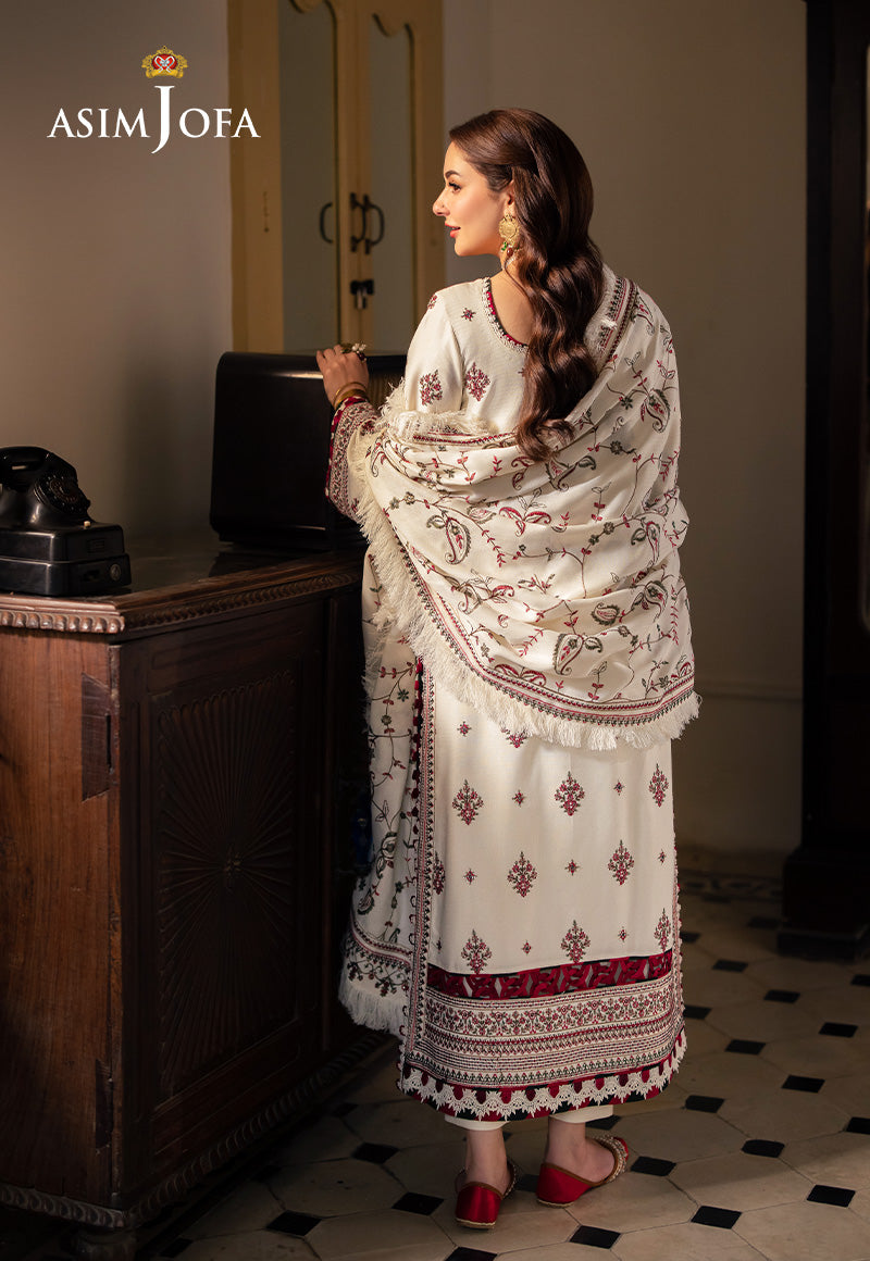 AJKID-08 EMBROIDERED STITCHED 3 PCS