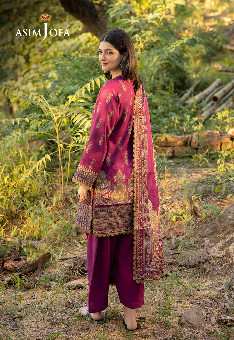 AJUW-58 PRINTED KHADDAR 3 Pcs