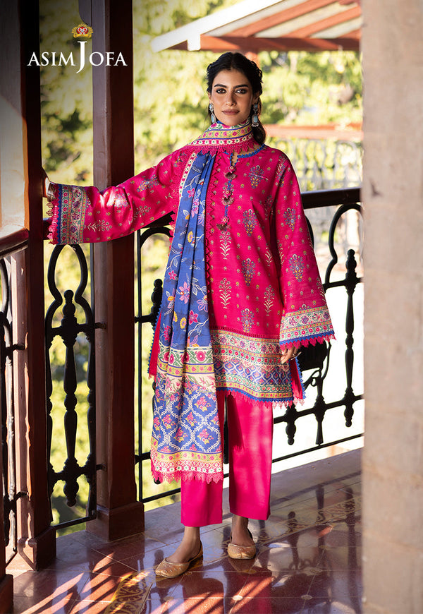 AJUWD-55 PRINTED KHADDAR 3 Pcs