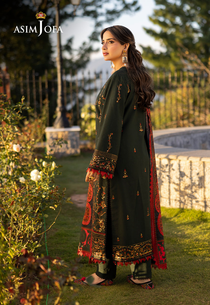 AJUW-11 EMBROIDERED KHADDAR 3 Pcs