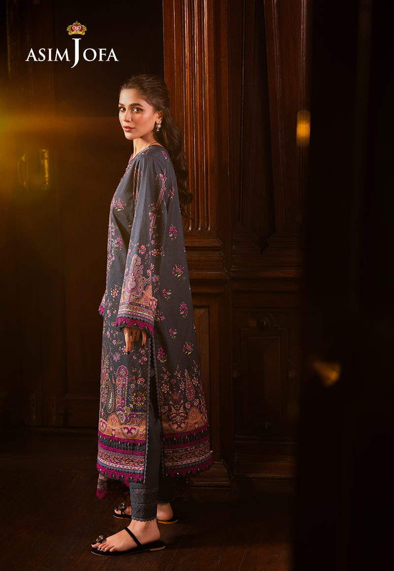 AJUBJ-05 PRINTED EMBROIDERED LAWN 3 PC