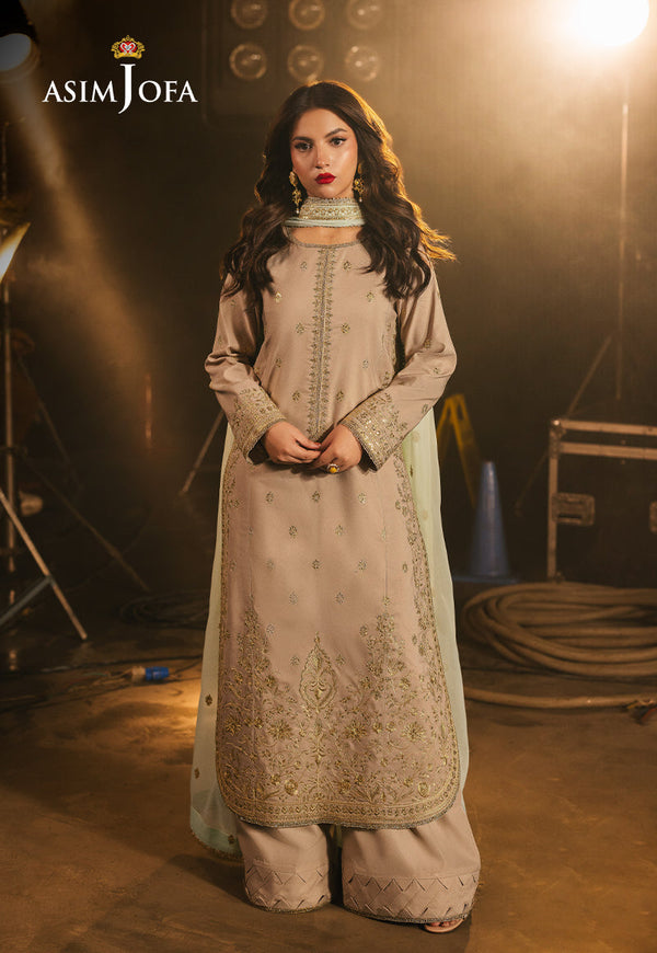 AJLFD-13 EMBROIDERED BOSKI SILK Stitched 3 PCS