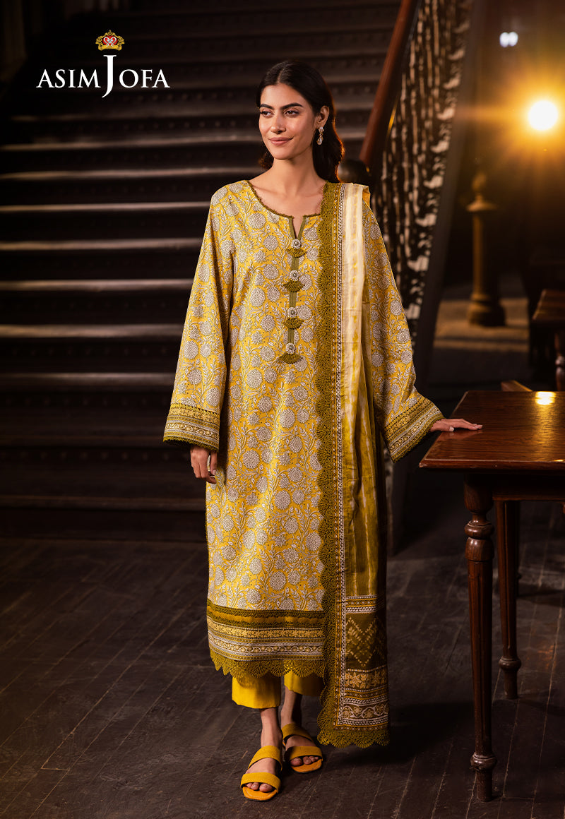 AJUBJD-51 PRINTED LAWN STITCHED 2 PCS