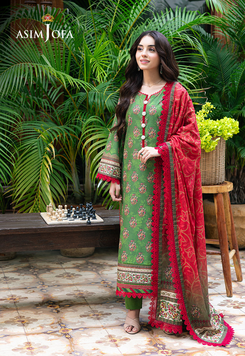 AJUUBD-40 PRINTED LAWN STITCHED 3 PCS