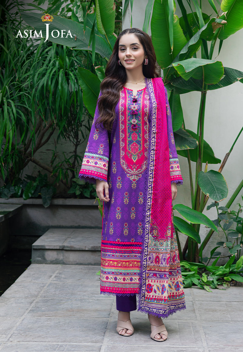 AJUUBD-34 PRINTED LAWN STITCHED 3 PCS