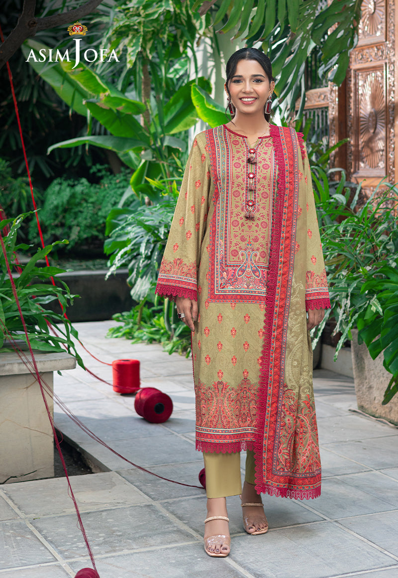 AJUUBD-28 PRINTED LAWN STITCHED 2 PCS