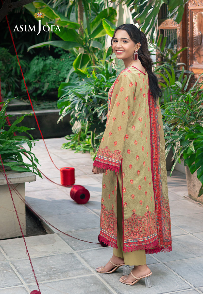 AJUUB-28 PRINTED LAWN 3 PC