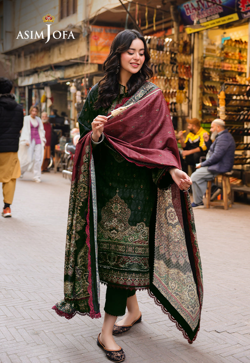 AJUBFD-54 DIGITAL PRINTED LAWN STITCHED 3 PCS