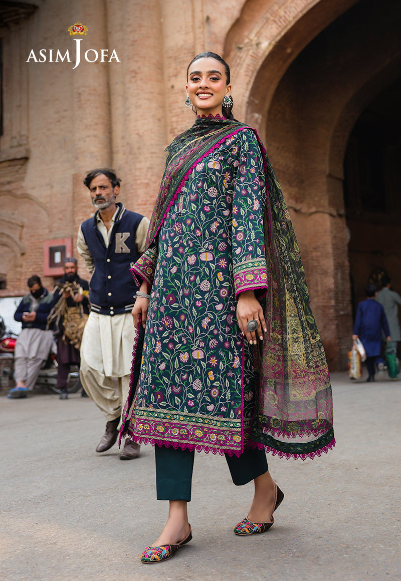 AJUBFD-88 DIGITAL PRINTED LAWN Stitched 3 PCS