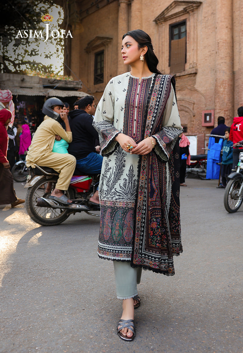 AJUBFD-56 DIGITAL PRINTED LAWN Stitched 3 PCS