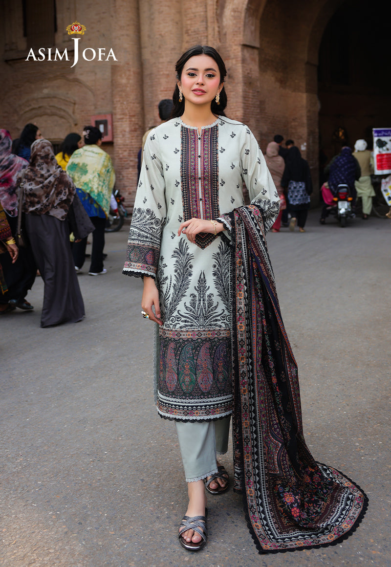 AJUBFD-56 DIGITAL PRINTED LAWN Stitched 3 PCS