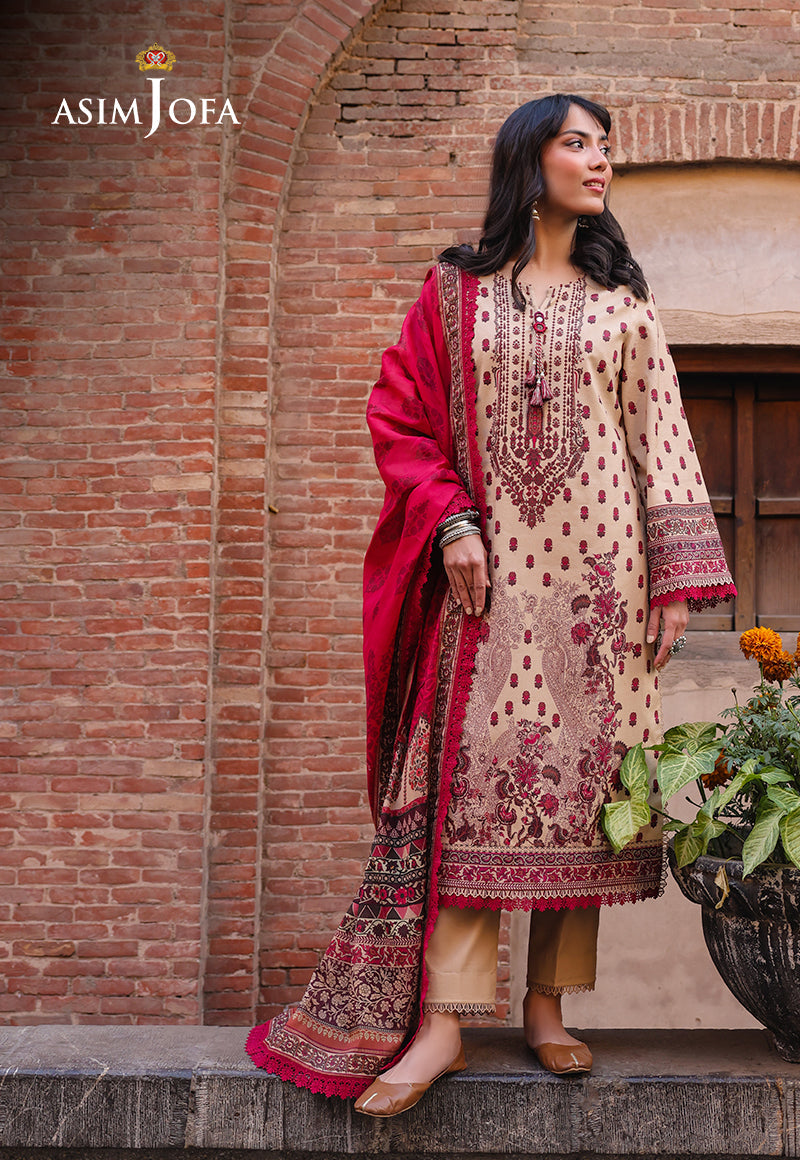 AJUBFD-55 DIGITAL PRINTED LAWN Stitched 3 PCS