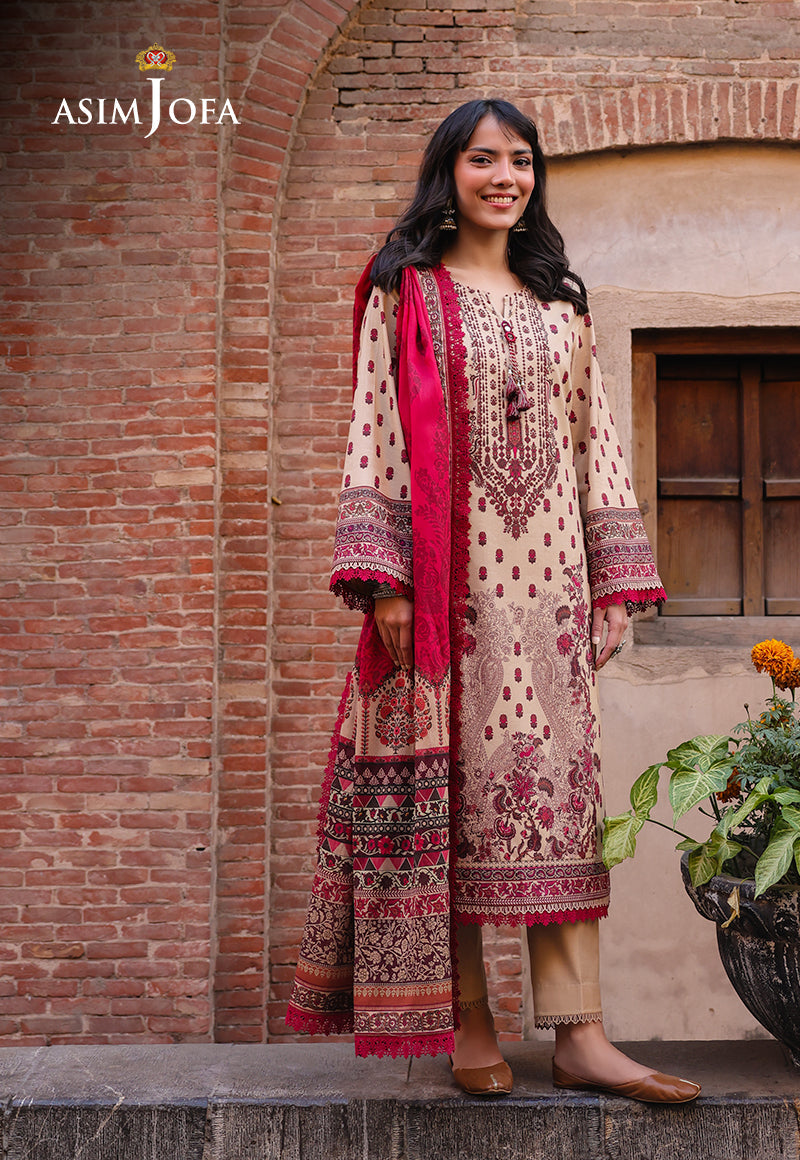 AJUBFD-55 DIGITAL PRINTED LAWN Stitched 3 PCS