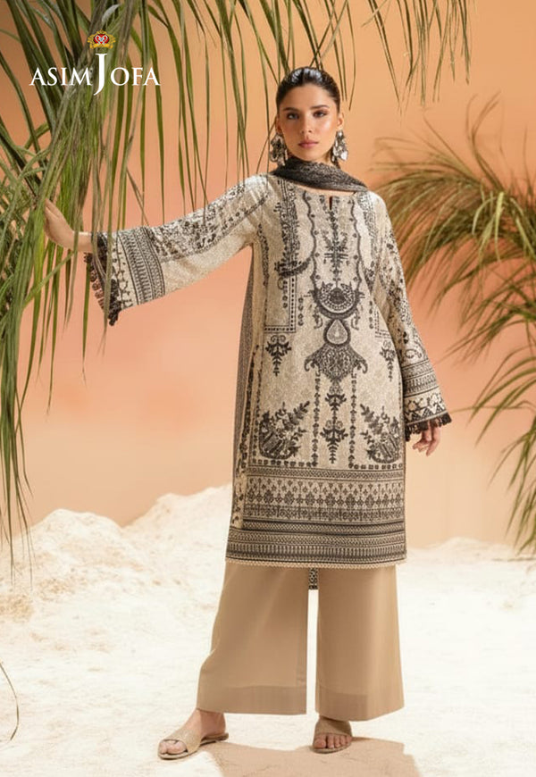 AJSO-79 Printed Lawn SHIRT DUPATTA 2 Pcs