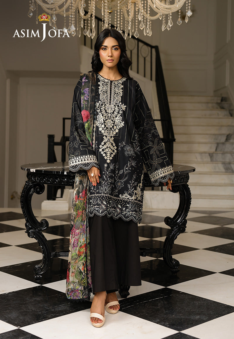 AJMCHD-12 EMBROIDERED LAWN  Stitched 3 PCS