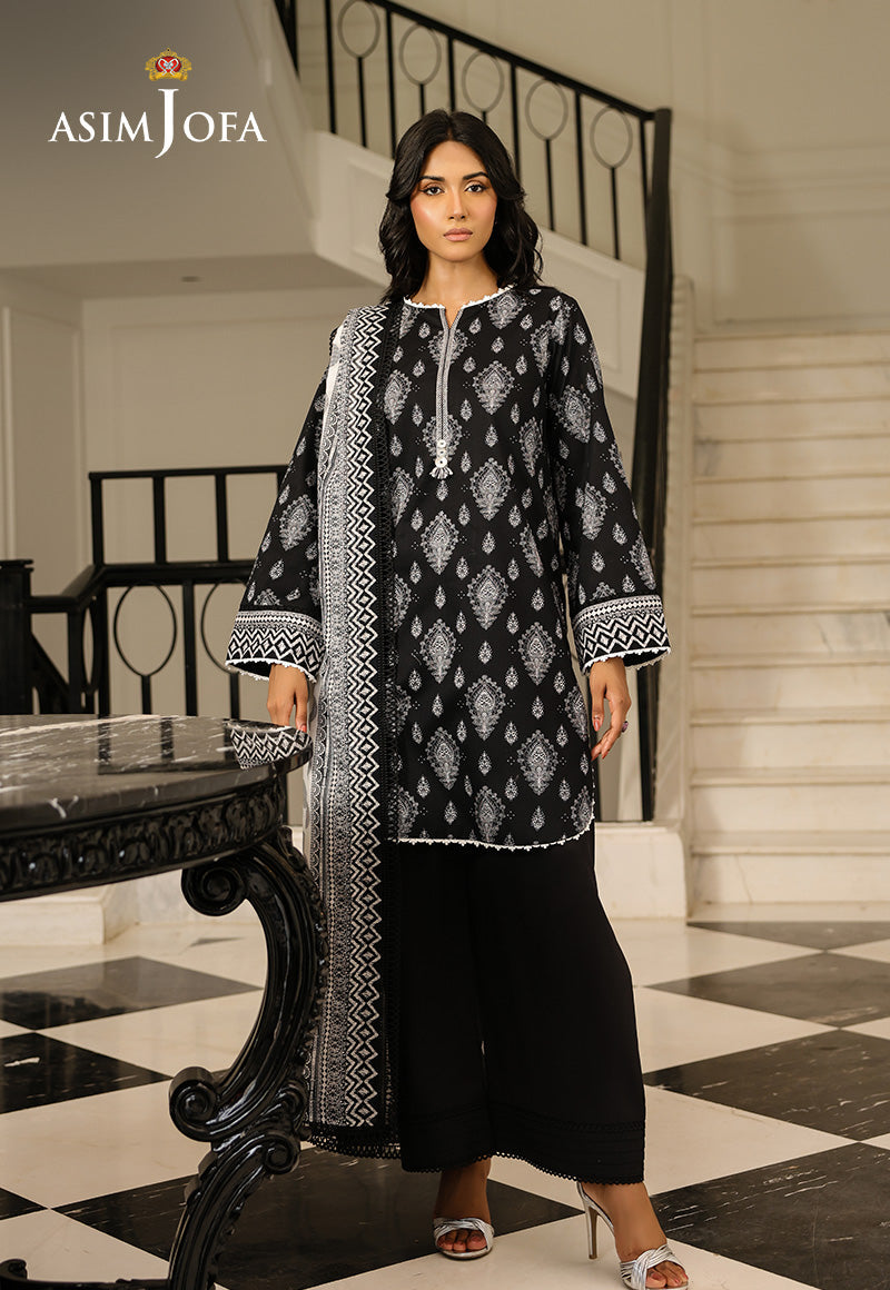 AJMCHD-22 PRINTED LAWN STITCHED 3 PCS