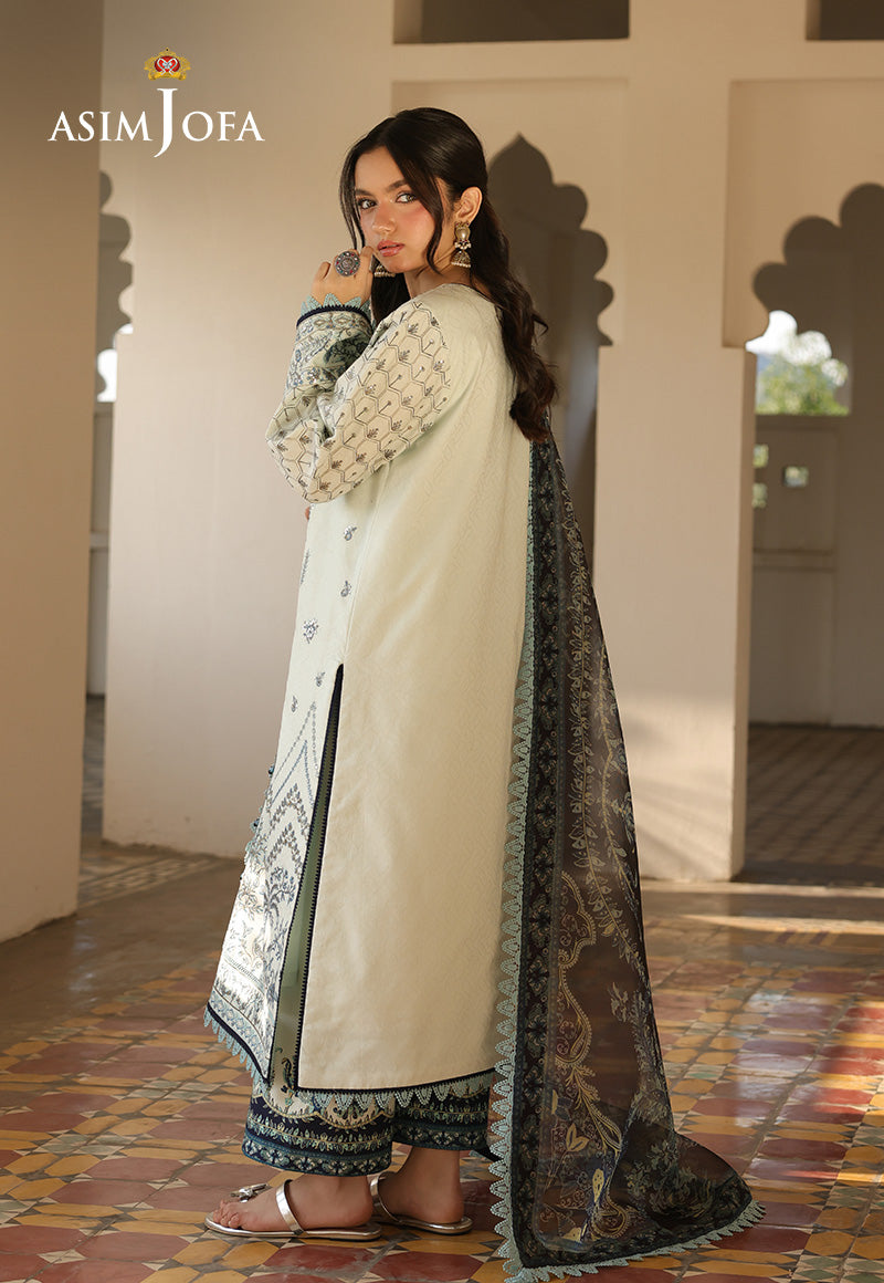 AJUBFD-10 EMBROIDERED JACQUARD Stitched 3 PCS